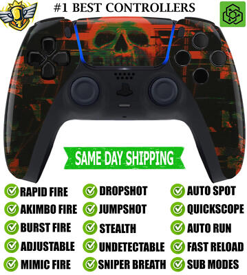 Cyber Skull Silent Modz New Rapid Fire Mod Wireless Modded Controller for PS5