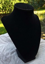 9" Velvet Necklace Pedant Jewelry Stand 3D Black Holder Organizer 23 cm