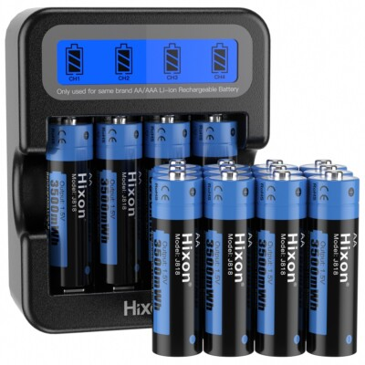 #ad Hixon 1.5V AA Lithium Rechargeable Batteries 3500mWh AA Batteries for Blink Lot $22.13