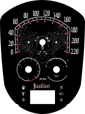  Yamaha Startoliner, Fits 06 to14 Faceplate Skull Wing and Piston