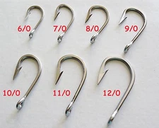 SWORDFISH TUNA MARLIN BIG GAME HOOKS 6/0, 7/0, 8/0, 9/0, 10/0, 11/0, 12/0