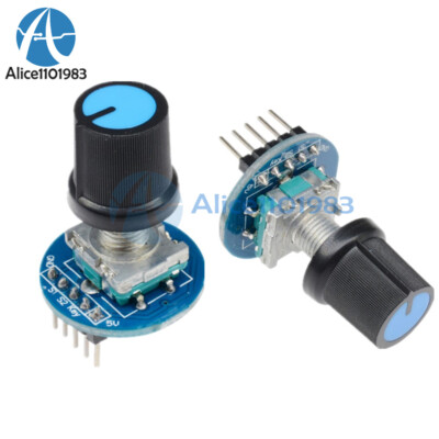 2PCS Rotary Encoder Module Rotating Potentiometer Knob Cap Digital Control 5V