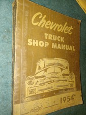 1954 CHEVROLET TRUCK SHOP MANUAL PICKUP PANEL SUBURBAN + ORIGINAL SERVCE BOOK