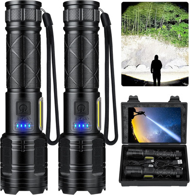 Rechargeable LED Flashlights 990000 High Lumens 2 Pack, Super Bright Flash Light