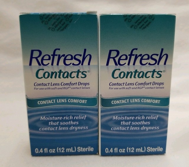 Refresh Contacts Contact Lens Comfort Drops, 0.4oz (2 PACK) EXP02/2021