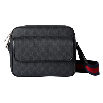 ⭐Kさん⭐GUCCI ggキャンバス ブラック ショルダーバッグ GUCCI Small GG $2100 Black Canvas Crossbody Bag New And Authentic