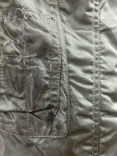 Vintage 1971 USAF Heavy Flight Jacket N-2B with coyote Fur Hood Size Large - Picture 6 of 24