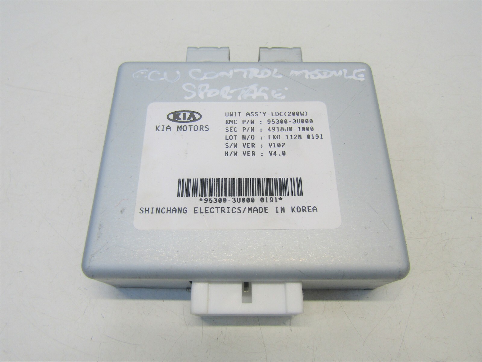 KIA SPORTAGE MK3 2010-13 LDC CONTROL MODULE (1.7l 16v CRDI) 95300-3U000    #3184