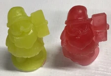 a set of santa figure bar soap. (2)