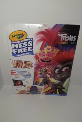 Crayola Color Wonder Trolls World Tour Coloring Book & Markers, Mess Free!