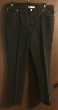 Faded Glory Classic Fit Womens Black Denim 5 Pocket Jeans 18