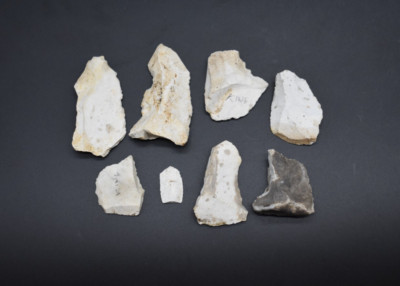 Group of 8 Neolithic flint cutting tools, circa 4500-2000 BC, Wiltshire
