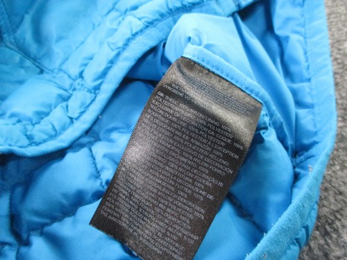 North Face Jacket Boys 6 Blue Puffer Coat Quilted Hiking Outdoors Thermoball - Picture 7 of 13