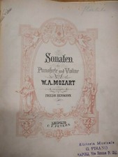 sonaten fur  pianoforte und Violin von Wolfgang Amadeus Mozart primi '900