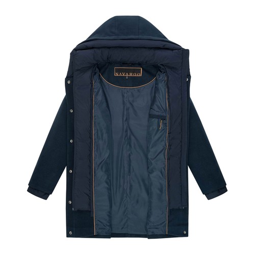 Navahoo Damen Winter Mantel Parka Jacke lang kuschelig Fleece warm Kapuze N043 - Bild 19 von 59