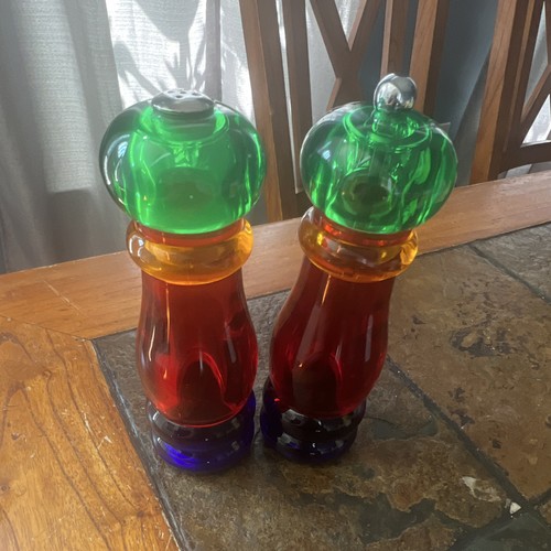 Olde Thompson Sunset Fiesta Salt Shaker & Pepper Mill Set Adjustable, USA