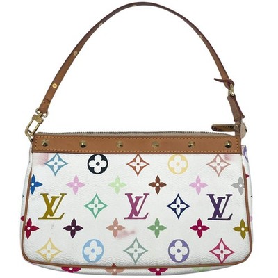 Louis Vuitton Pochette Accessoires Monogram Multicolor Blanc White M92649 99