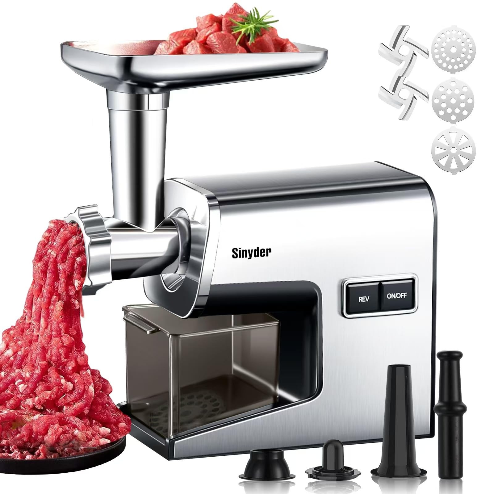 3000W Heavy Duty Electric Meat Grinder with 2 Stainless Steel Plates