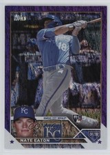 2023 Topps Series 2 Retail Purple Foil 414/799 Nate Eaton #557 1o6f