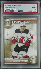 2023-24 SP Authentic Future Watch Gold Limited 72/99 Simon Nemec PSA 9 MINT g6p