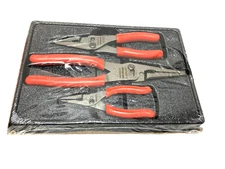NEW Snap-on™ 3-pc Long Nose Slip Joint Pliers Set PL3LNSJCF Red