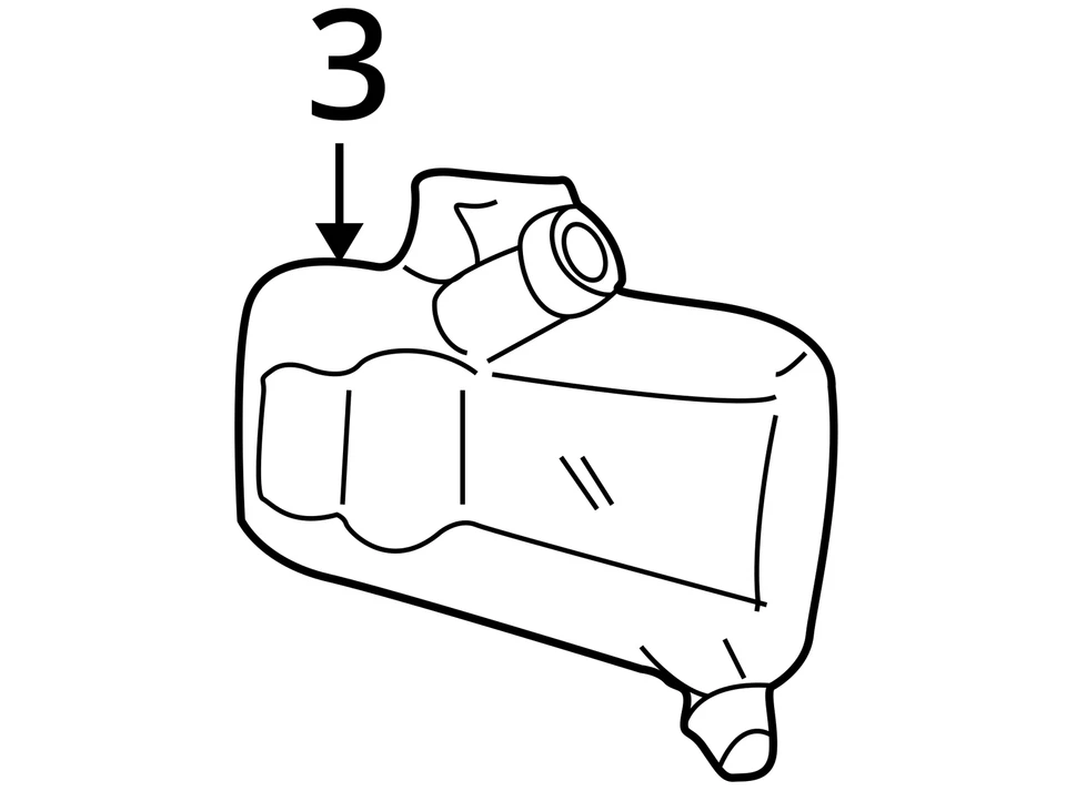 2003 Ford E150 Van Coolant Overflow Bottle OEM 120K Miles - LKQ414660002 - Image 4 of 4