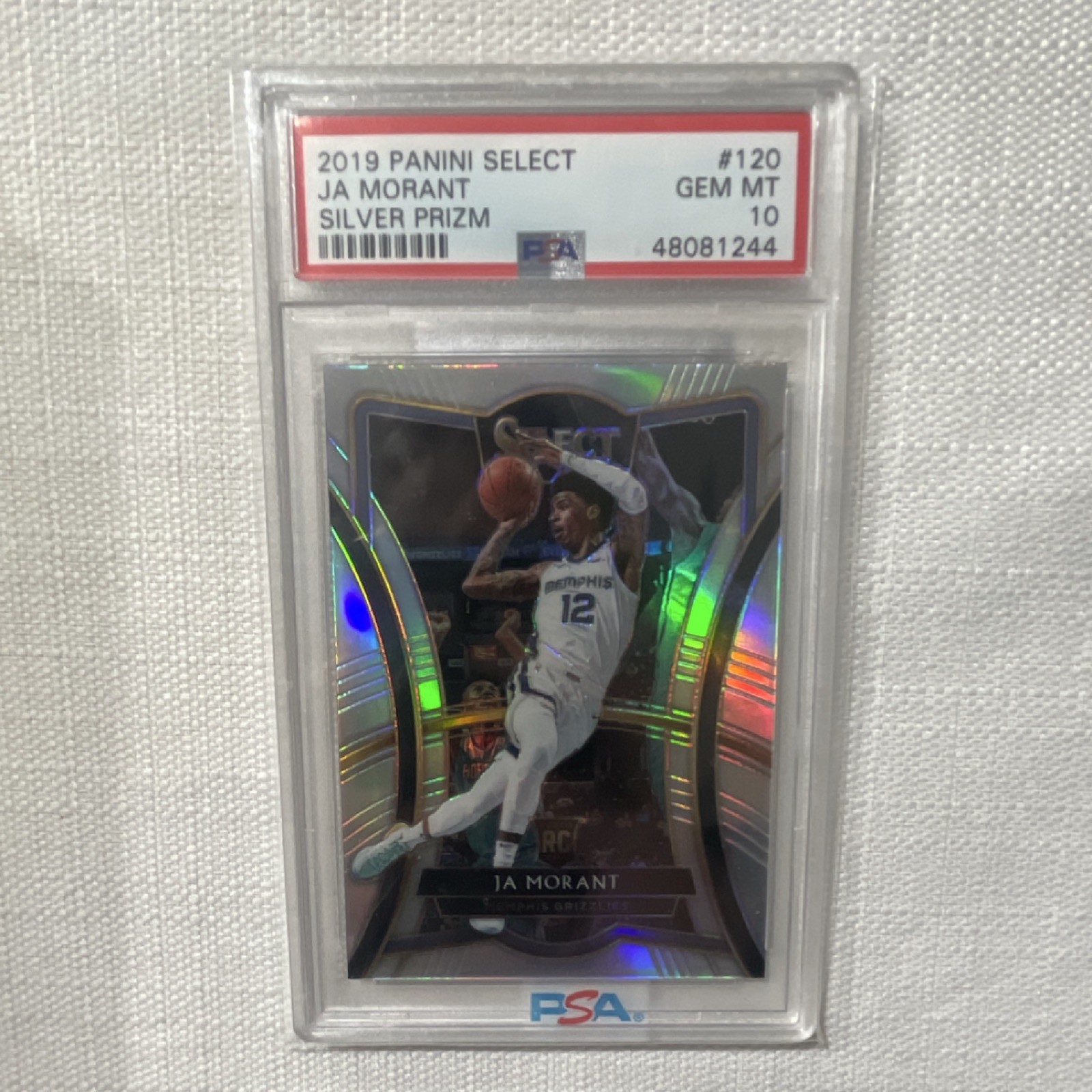 Panini 2019-20 Select Ja Morant #120 Silver Prizm PSA 10 Grizzlies