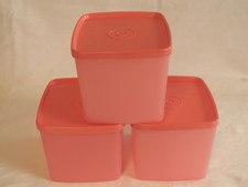 Tupperware 3x Gefrierbehälter Alte Form 3x800ml lachs NEU