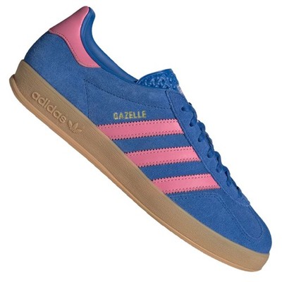 adidas Gazelle Indoor Leder Herren Sneaker Turnschuhe Samba JS4144 Blau Pink