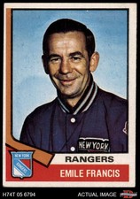 1974 Topps #9 Emile Francis Rangers-Hockey 3 - VG
