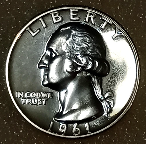 🟅 1961 PROOF 90% Silver Wash. Quarter 25¢ @ MELT*