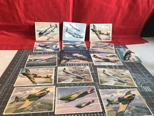 Vintage 1941 WW2 Era Richfield Airplanes Book w/ 15 Cards Depicting WW2 Aircraft
