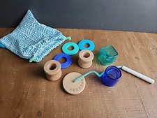 Lovevery Threadable Wooden Bead Kit with Organic Cotton Storage Bag Incomplete