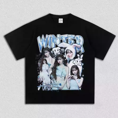 AESPA WINTER CUTE T-SHIRT KPOP JERSEY SYNK AEXIS LINE TOUR 2026