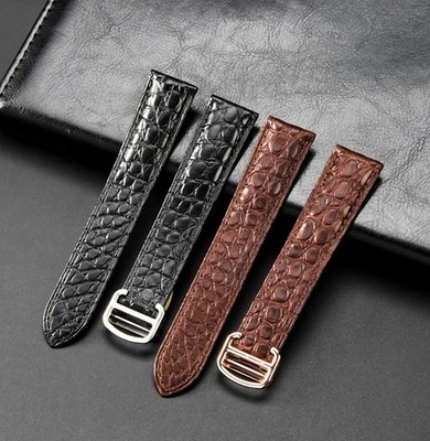 High End Crocodile Genuine Leather Watch Strap 16 17 18 20 22 23mm for Cartier