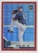 2019 Panini Donruss Optic Rated Rookies Red Pandora Prizm 87/99 Jacob Nix 0a3