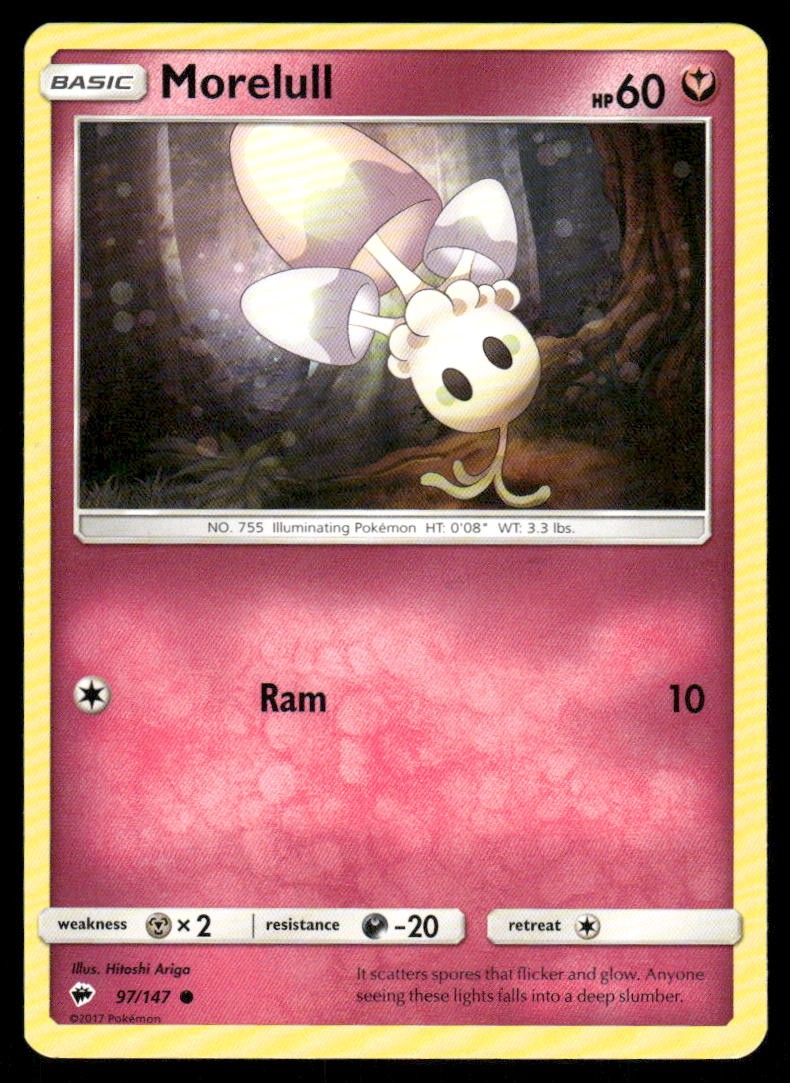 Morelull 97/147 Common Burning Shadows Pokemon Lightly Played
