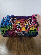 vtg 90s Lisa Frank Rainbow Straps Hunter Cheetah Purple Duffle Bag RARE