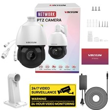 Vikylin 4K PTZ PoE Security Camera with 25X Zoom 360 Coverage IR Outdoor NDAA