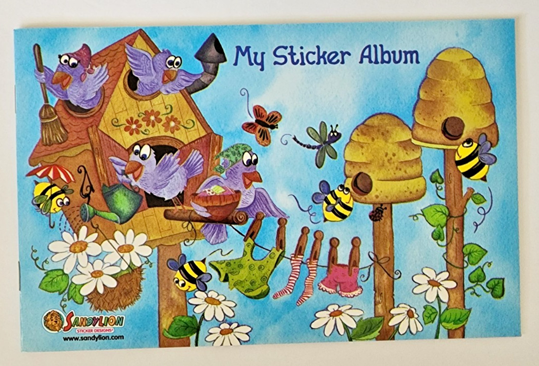 Vintage 2004 Sandylion Large Sticker Album - Birds & Bees
