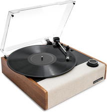 Eastwood II Record Player with Speakers   Bluetooth 5.1 and Vinyl Stream Technol