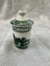 The Spode Archive Collection Mint Spice Jar Castle Pattern Made In England