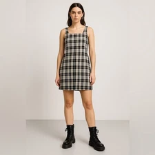 Esprit Y2K Plaid Sleeveless A-Line Dress – Size 9/10