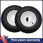 Set of 2 Trailer Tires on Rim 8" Rims 5 Lug on 4.5" Load Range C 6PR 4.80-8 T