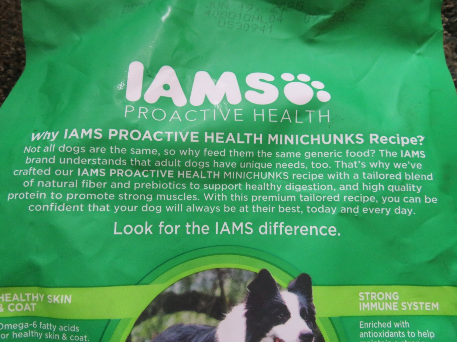 (1) Bag IAMS Proactive Health Minichunks Chicken & Whole Grain Dog Food 3.3 lbs
