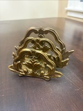 Vintage Crowning Touch Brass Victorian Design Letter Mail Sorter / Napkin Holder