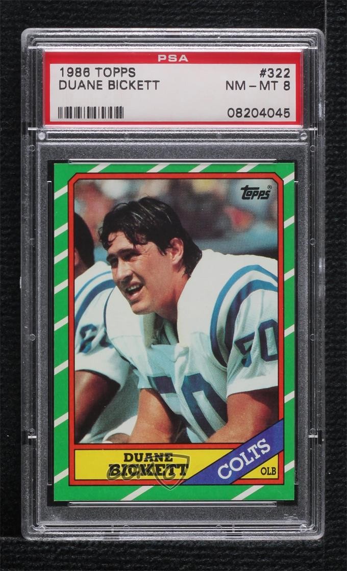 1986 Topps #322 Duane Bickett front