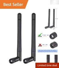 Compact Dual Band WiFi Antenna 2-Pack with RP-SMA Male For Enhanced Connectivity