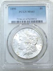 1890 P Morgan Silver Dollar PCGS MS61 Frosty Just Graded New Holder #Q267A