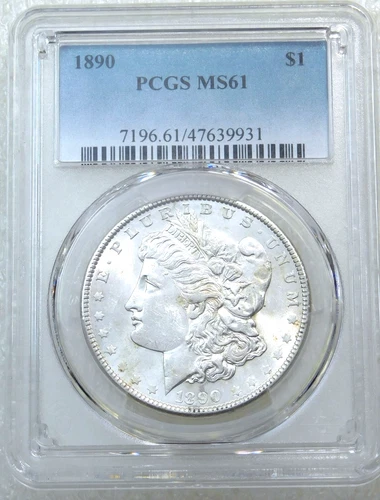 1890 P Morgan Silver Dollar PCGS MS61 Frosty Just Graded New Holder #Q267A
